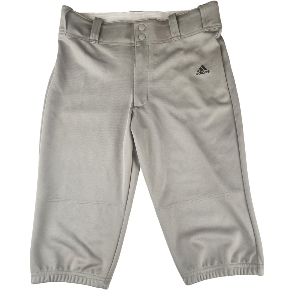 Adidas Climalite Baseball Pants Mens Large Gray Knicker Style Athletic Sliders